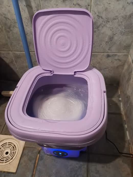 Kundeanmeldelse fra Ingrid med bilde av MiniVask mini vaskemaskin